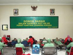 Semarak HUT ke-80 Persit, Persit KCK Cab XLV Dim 0724/Boyolali Gelar Donor Darah
