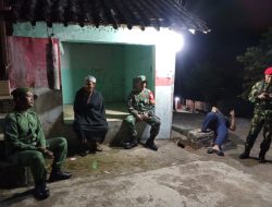 Koramil 14/Klego Gelar Patroli Malam Bersama Linmas dan Kokam di Desa Sumberagung