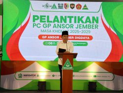 Pelantikan PC GP Ansor Jember Masa Khidmat 2025–2029, Gus Fawait Tegaskan Peran Santri Bangun Daerah