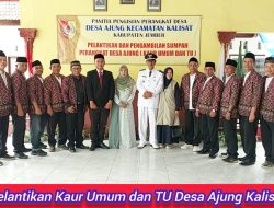 Pelantikan dan Pengambilan Sumpah Kaur Umum dan TU Perangkat Desa Ajung Kecamatan Kalisat 