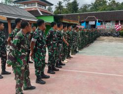 Pastikan Kesiapan Anggota Satgas TMMD, Pasiter Pimpin Apel Pengecekan