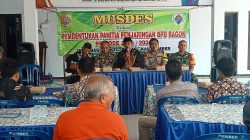 Musdes tentang pembentukan panitia penjaringan BPD desa Bagon kecamatan Puger Jember 